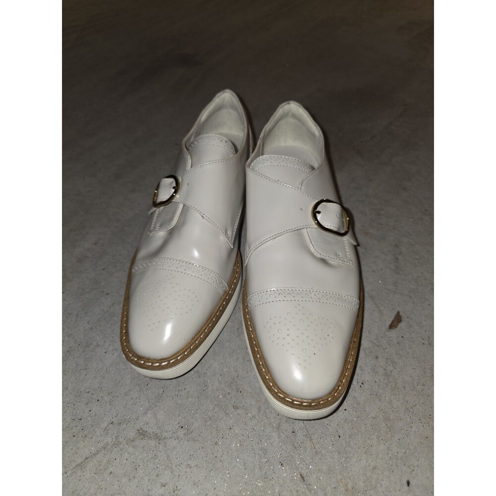 Cole Haan | Women's Øriginal Grand Platform Monk Strap Oxfords Ivory Sz 7.5